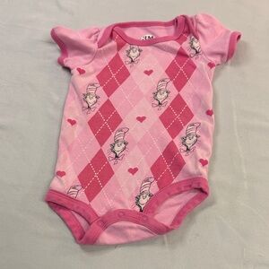 Dr. Seuss -  Pink Argyle Kids One Piece Onesie/Top